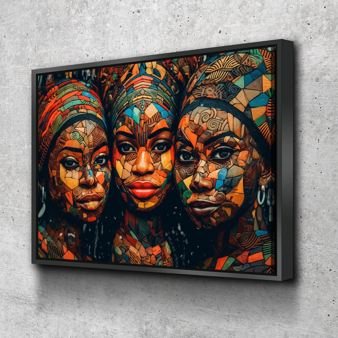 African Wall Art Abstract African Art Canvas Wall Art Etsy