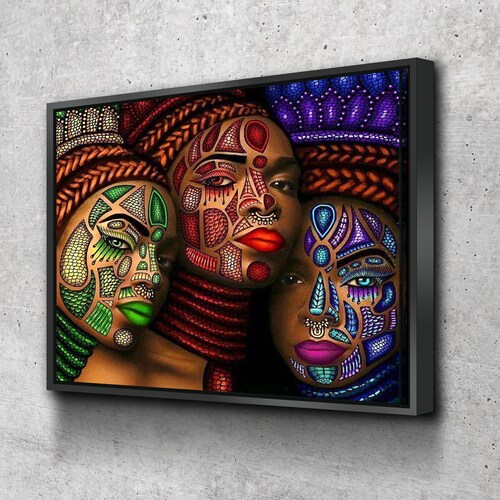 African Wall Art Abstract African Art Canvas Wall Art Etsy