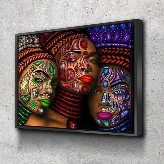 African Wall Art Abstract African Art Canvas Wall Art Etsy
