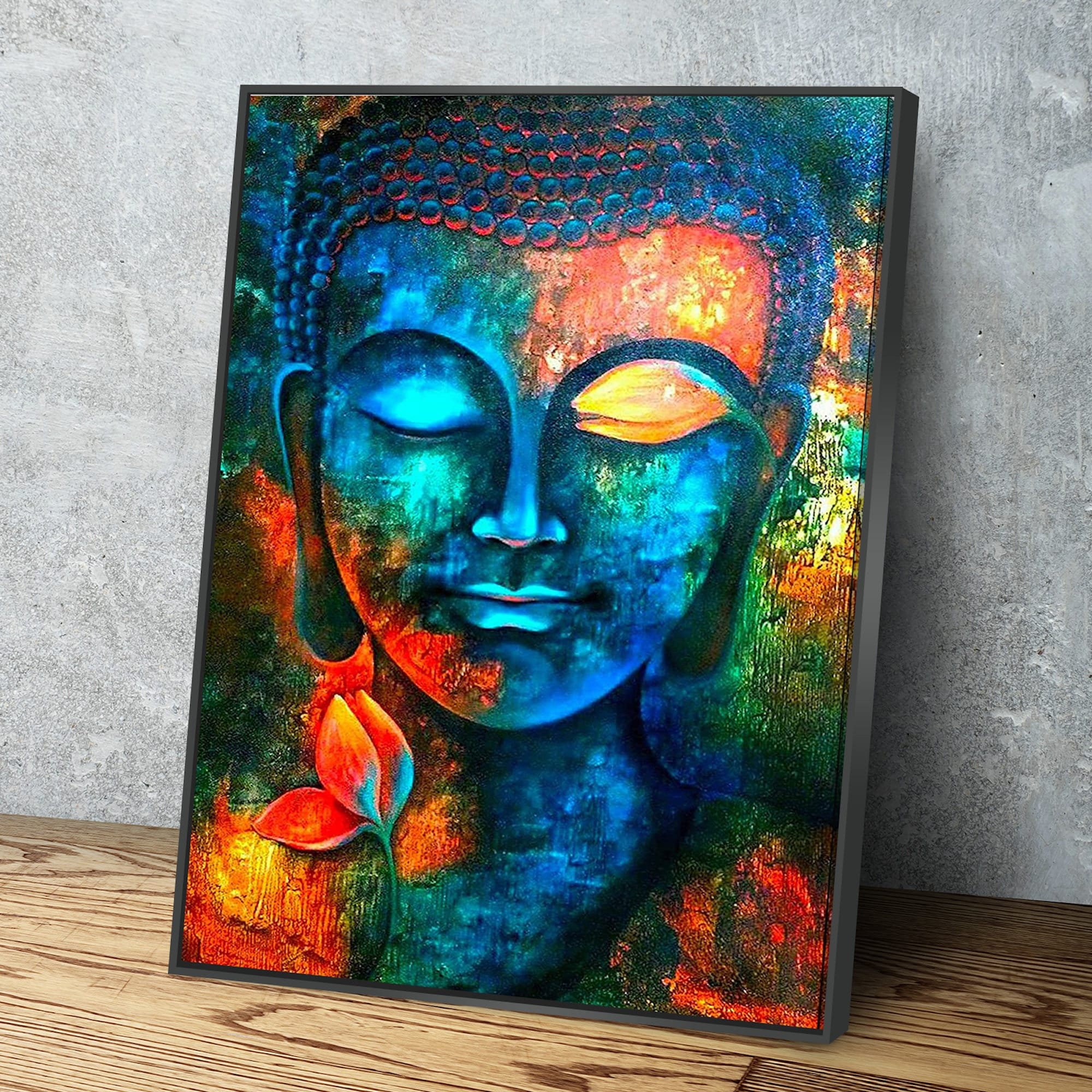 Buddha Painting, Wall Art, Zenbrush original Watercolor Painting, zen decor, spiritual art