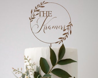 Wedding Cake Topper, Custom Cake Topper, Mr and Mrs Cake Topper, Rustic Cake Topper, Personalized Wedding Cake Topper, Script Cake Topper