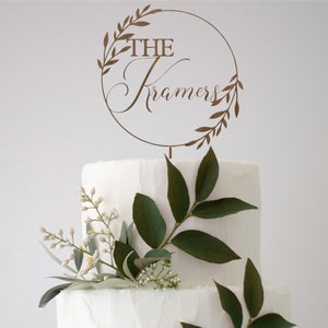 Wedding Cake Topper, Custom Cake Topper, Mr and Mrs Cake Topper, Rustic Cake Topper, Personalized Wedding Cake Topper, Script Cake Topper