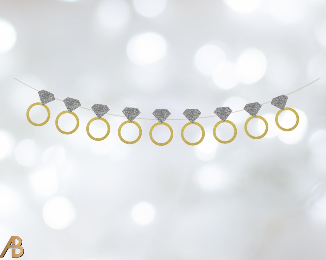 Ring Banner, Bachelorette Banner, Engaged Banner, Engagement Party ...
