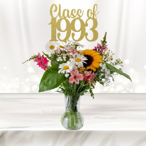 Class of 1993 Centerpiece, Class Reunion, Party Table Décor, Centerpiece Sticks, High School Reunion, Cutouts, Decoration, - Choose Color(s)