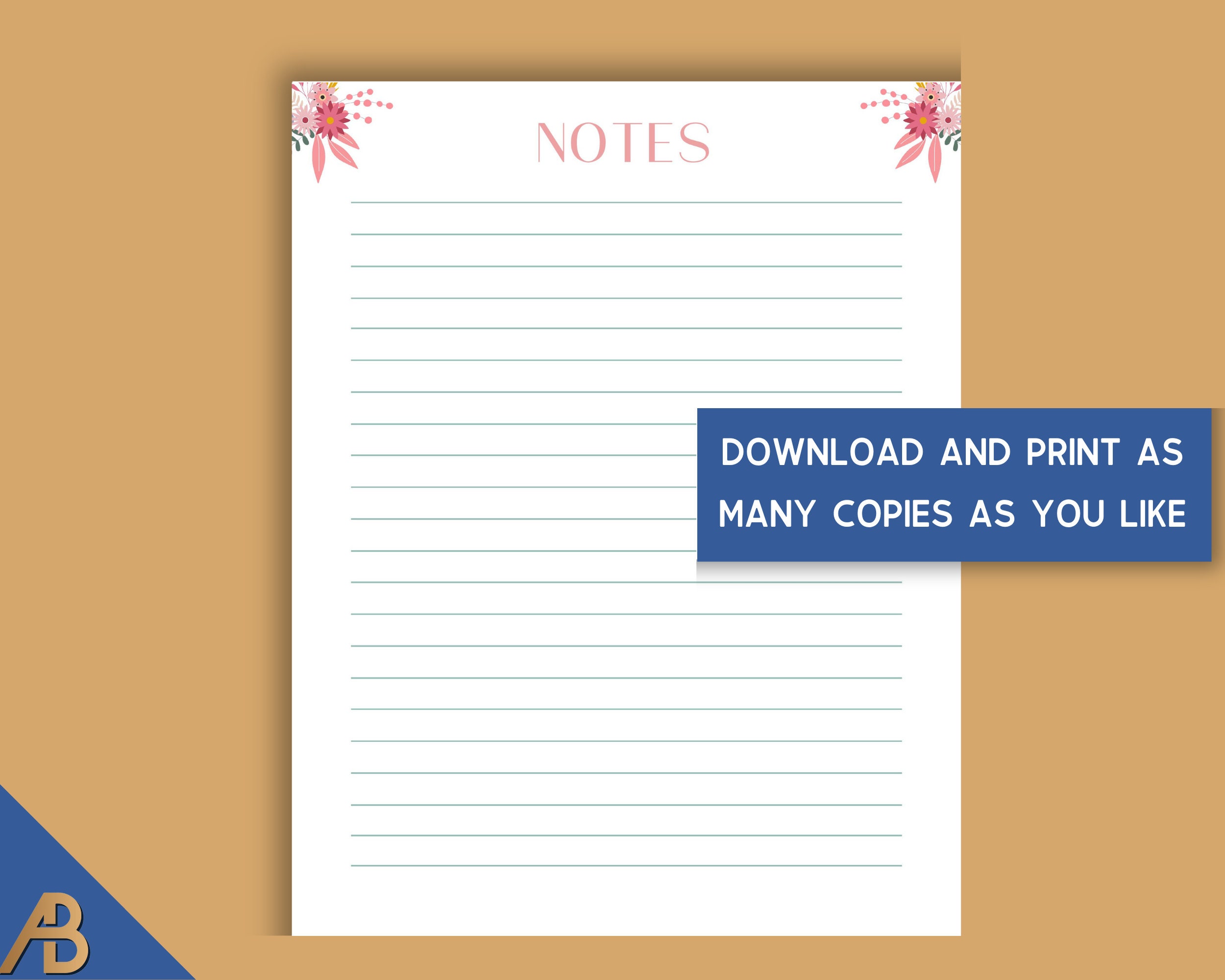 Spring Floral Planner Bundle, Printable, Digital Download, US Letter ...