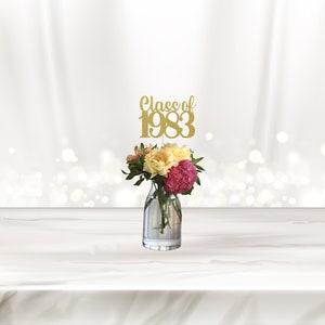 Class of 1983 Centerpiece, Class Reunion, Party Table Décor, Centerpiece Sticks, High School Reunion, Cutouts, Decoration, - Choose Color(s)