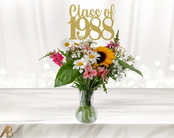 Class of 1988 Centerpiece, Class Reunion, Party Table Décor, Centerpiece Sticks, High School Reunion, Cutouts, Decoration, - Choose Color(s)
