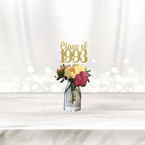 Class of 1993 Centerpiece, Class Reunion, Party Table Décor, Centerpiece Sticks, High School Reunion, Cutouts, Decoration, - Choose Color(s)