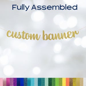Custom Banner, Personalized Banner, Custom Party Decorations, Custom Birthday Banner, Bridal Shower Banner, Engagement Party Banner
