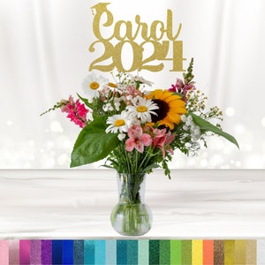 Class of 2024 Custom Graduation Centerpiece, Personalized Centerpiece Picks, Centerpiece, Graduation Table Décor, Sticks, Custom Picks