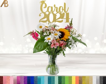 Class of 2024 Custom Graduation Centerpiece, Personalized Centerpiece Picks, Centerpiece, Graduation Table Décor, Sticks, Custom Picks