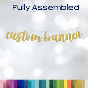 Custom Banner, Personalized Banner, Custom Party Decorations, Custom Birthday Banner, Bridal Shower Banner, Engagement Party Banner