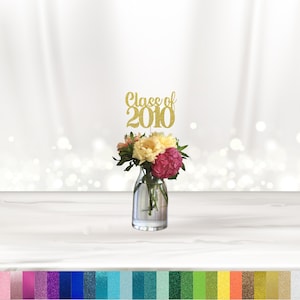 Class of 2010 Centerpiece, Class Reunion, College Reunion, Centerpiece Sticks, High School Reunion, Cutouts, Decoration, - Choose Color(s)