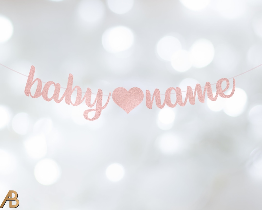 Baby Name Banner, Baby Shower Banner, Baby Shower Decorations ...