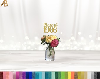 Class of 1966 Glitter Centerpiece Stick, Reunion Decoration