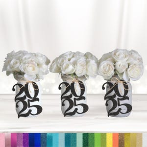 2025 Mason Jar Tags, Class of 2025, Graduation Decorations, Custom Graduation Centerpiece, Graduation Party Table Décor, Tags - any color