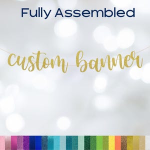 Custom Banner, Personalized Banner, Custom Party Decorations, Custom Birthday Banner, Bridal Shower Banner, Engagement Party Banner