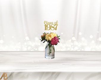 Class of 1987 Centerpiece, Class Reunion, Party Table Décor, Centerpiece Sticks, High School Reunion, Cutouts, Decoration, - Choose Color(s)