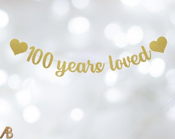100 Birthday Banner - Etsy