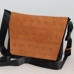 Laptoptasche Tasche in Echtleder mit gepolstertem Laptopfach und Innentaschen Bernauer-Design Logo