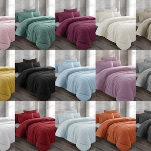 Ultra cosy teddy fleece duvet set shop