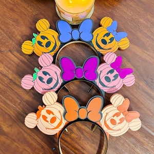 Mickey and Minnie Pumpkin 3D Printed Ears