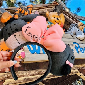 Eeyore Tsum Tsum Inspired Mouse Ears, Eeyore Ears, Hundred Acre Wood Mouse Ears, Winnie the Pooh and friends ears