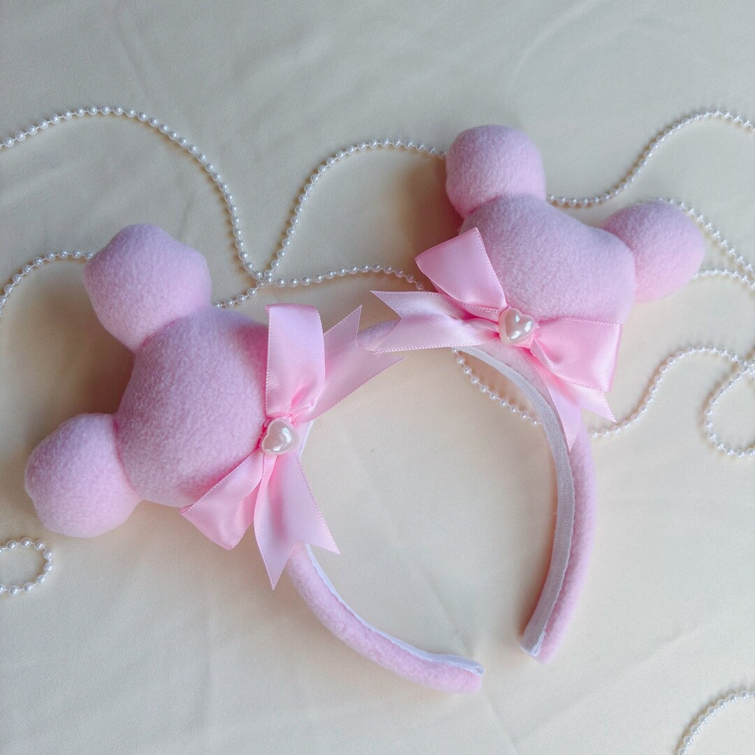 Pink Cotton Candy Ears, Snack Ears, Sweetheart Ears, - Etsy