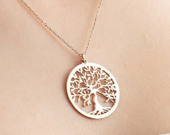 Collier arbre de vie, bijoux arbre de vie, pendentif arbre de vie, collier arbre délicat, cadeau pour grand-mère, cadeau de fête des mères