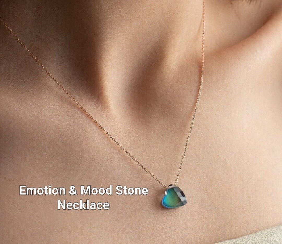 Mood Stone Necklace, Changing Color Necklace, Emotion Stone Necklace
