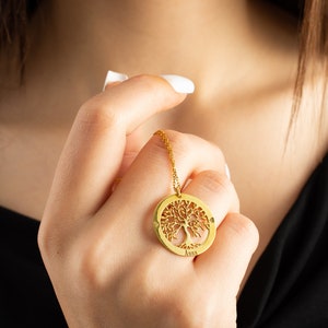 Levensboom ketting, aangepaste stamboomhanger, 925 sterlingzilver, kindernamenhanger, moederketting, Moederdagcadeau