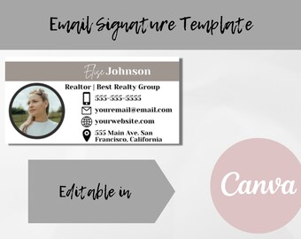 Email Signature | Email Template | Email Signature Template | Email Signature Real Estate | Email Signature Template Canva | Email