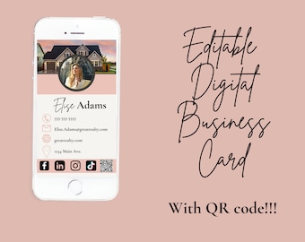 Digital Business Card | Digital Business Card with QR code | Digital Business Card Clickable Links | Digital Business Card Realtor