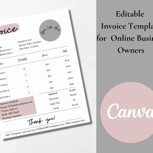 Invoice Template | Invoice Template Editable | Invoice Template Download | Invoice Template Canva | Business Template Canva