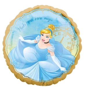 UNINFLATED Cinderella Balloon | Princess Party Decor | Make Your Own Magic | Helium or Air Fill | Personalised and Plain Balloons Available