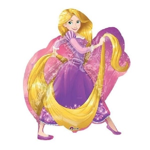 Rapunzel Foil Balloon 26&quot; | Tangled Princess Party Decor | Uninflated Supershape Helium Balloon | Disney Birthday Balloon