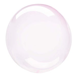 Crystal Clearz Pink Balloon | 18" Transparent Bubble Balloon | Helium or Air Fill | Party Decoration | Ideal for Parties and Events