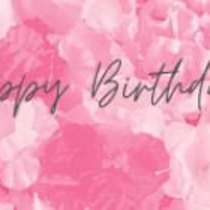 Cartão de aniversário floral rosa para impressão