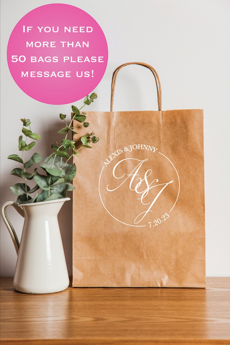 Personalized Bridal Party Hotel Bags, Monogrammed Hotel Bags