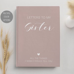 Loss of Sister Memorial Gift Journal, Letter to My Sister in Heaven Sympathy Gift, Personalized In Memory of Sister