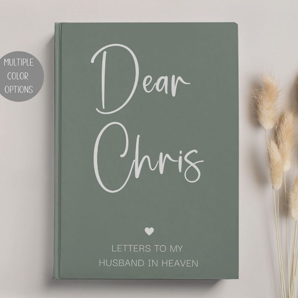 Loss of Husband Sympathy Gift, Spouse Memorial Gift, Letters to My Husband in Heaven, Husband Memorial Journal, Personalized Grief Journal