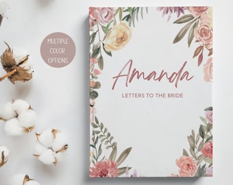Libro de cartas personalizadas para la novia: Libro de visitas para despedida de soltera con flores silvestres