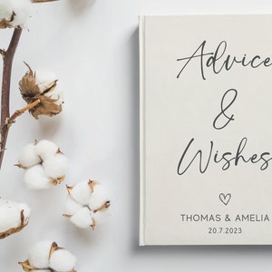 Wedding Advice For The Bride and Groom Book, Advice For The Happy Couple, Best Wishes Wedding Guest Book