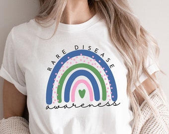 Rare Disease Awareness Shirt: Rainbow Spoonie Warrior Tee