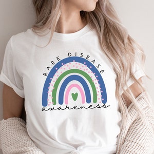 Rare Disease Awareness Shirt: Rainbow Spoonie Warrior Tee