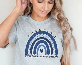 Bullying Awareness Rainbow T-Shirt: Unisex Ringspun Cotton