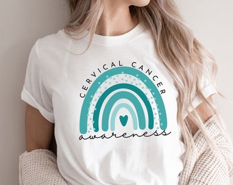 Teal Cervical Cancer Awareness Shirt: Gynecologic Cancer Support