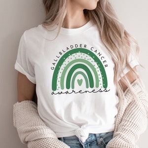 Gallbladder Cancer Awareness Shirt, Wear Green in February for Bile Duct and Gallbladder Cancer Awareness