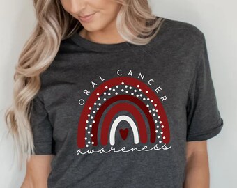 Oral Cancer Awareness, Wear Red and White for Oral Cancer Awareness, Head and Neck Cancer Shirt
