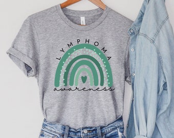 Lymphoma Awareness Shirt: Rainbow Cancer Warrior Tee